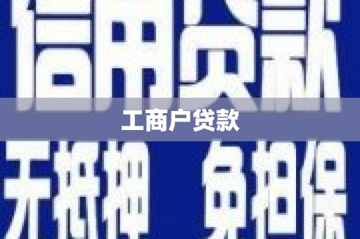 高要工商户贷款