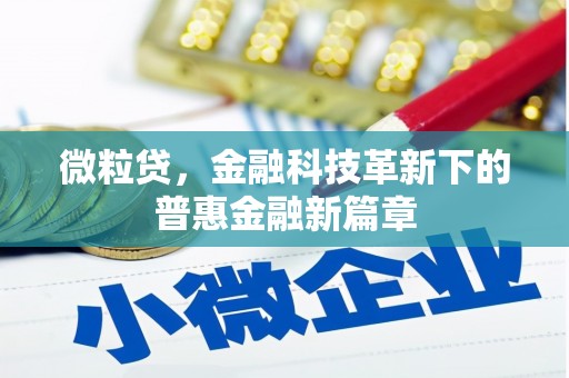六安微粒贷，金融科技革新下的普惠金融新篇章