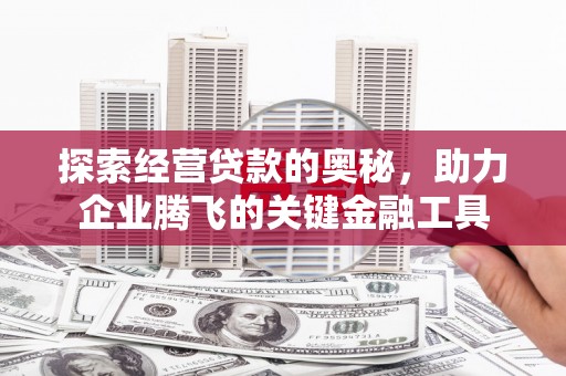 米脂探索经营贷款的奥秘，助力企业腾飞的关键金融工具