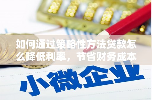 望谟如何通过策略性方法贷款怎么降低利率，节省财务成本