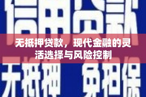 安吉无抵押贷款，现代金融的灵活选择与风险控制