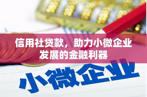 任城信用社贷款，助力小微企业发展的金融利器