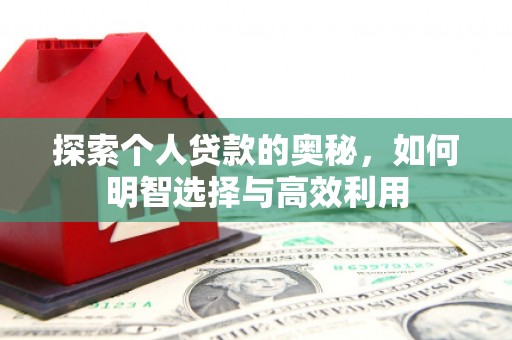 甘泉探索个人贷款的奥秘，如何明智选择与高效利用