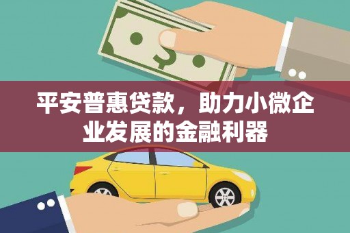 涵江平安普惠贷款，助力小微企业发展的金融利器