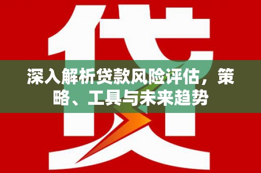 湛江深入解析贷款风险评估，策略、工具与未来趋势