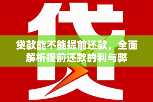 临翔贷款能不能提前还款，全面解析提前还款的利与弊