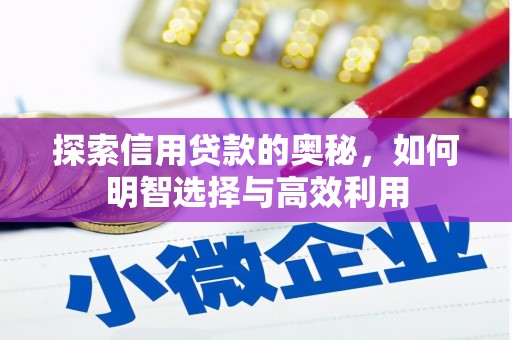 中阳探索信用贷款的奥秘，如何明智选择与高效利用